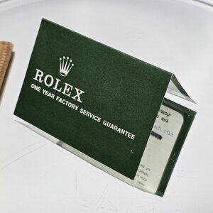 Rolex Certificate Factory Sevice Guarantee Warranty Filled In 1998
